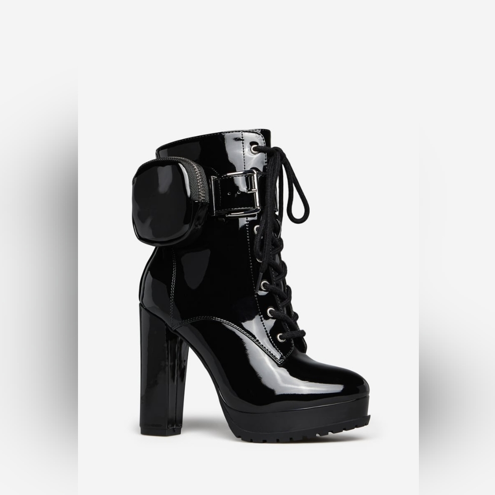 NWB Shoe dazzle Black Patent Madalen Booties
